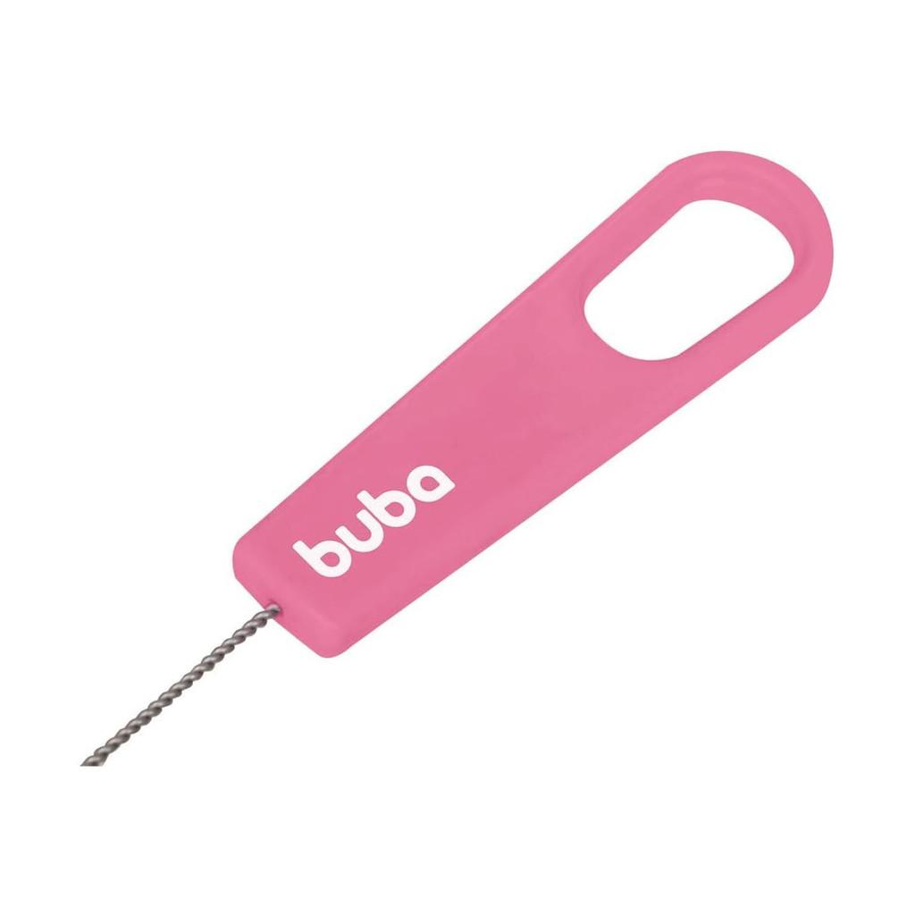 Kit Escovas De Limpeza Para Canudo Rosa 09735 - Buba
