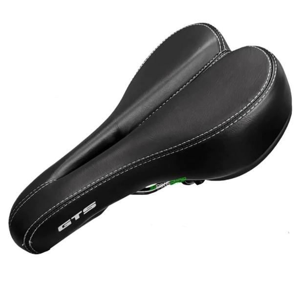 Sela Selim Banco Gts Vazado Super Confortável + Canote De Aço E Manopla De Borracha Bike Mtb Aro 29