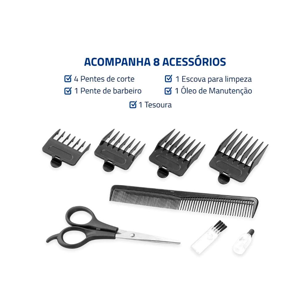Cortador De Cabelo Mondial Smartcut Bateria Cr-11 - Bivolt