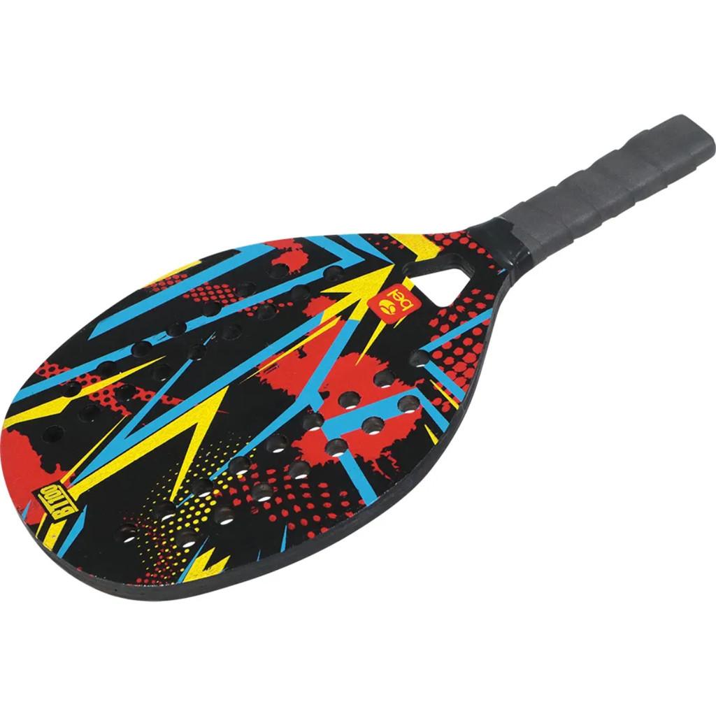 Kit Beach Tennis 2 Raquetes Madeira+bolinha Iniciante Belfix