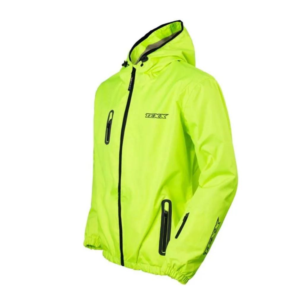 Jaqueta Moto Texx Corta Vento Neon Com Balaclava Verde