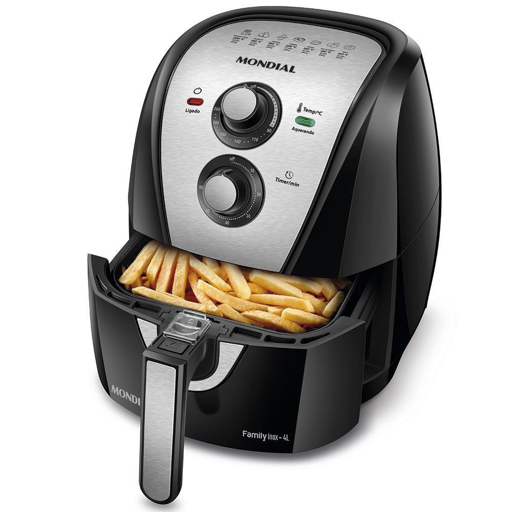 Fritadeira Sem Óleo Air Fryer Mondial Afn40bi Family Inox 4L