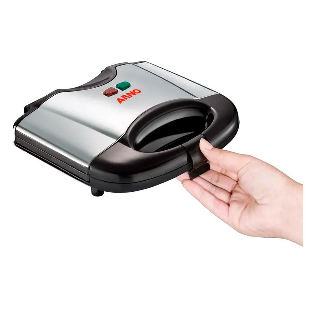 Sanduicheira Grill Inox Compacta Antiaderente Sacs - Arno