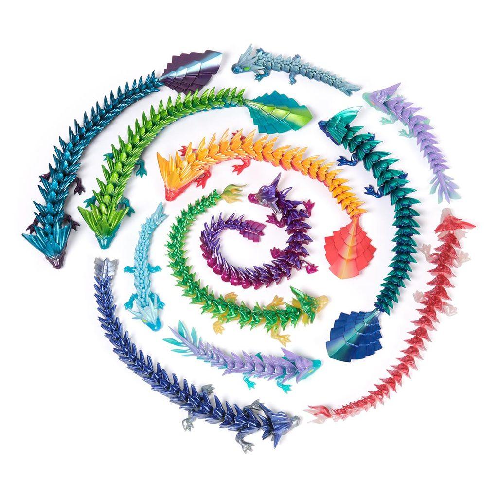 1 Boneco Dragão Articulado Surpresa - Crystalynx Dragons