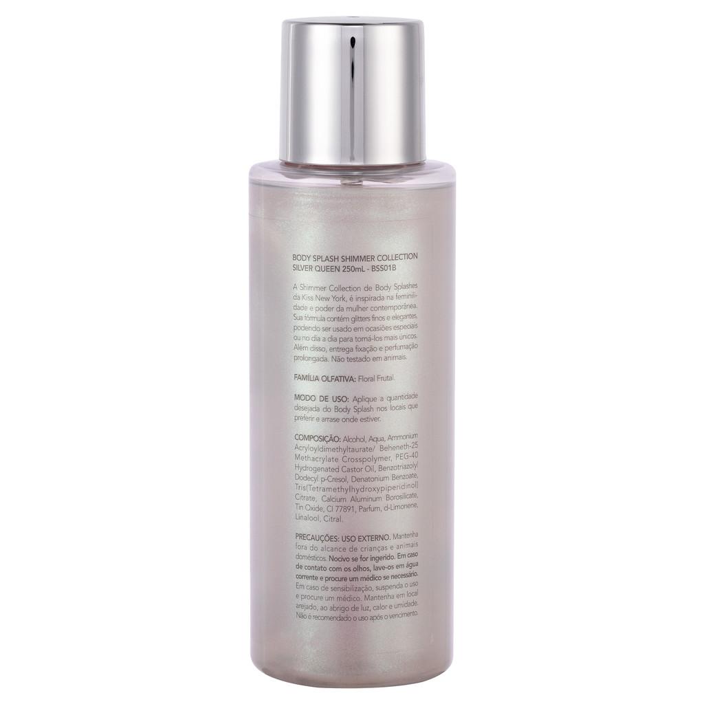 Body Splash Shimmer Silver Queen - Kiss New York