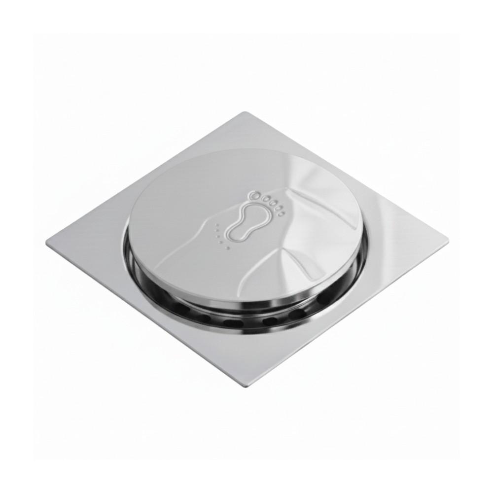 Ralo Tipo Click 12x12cm Aço Inox Quadrado Deend