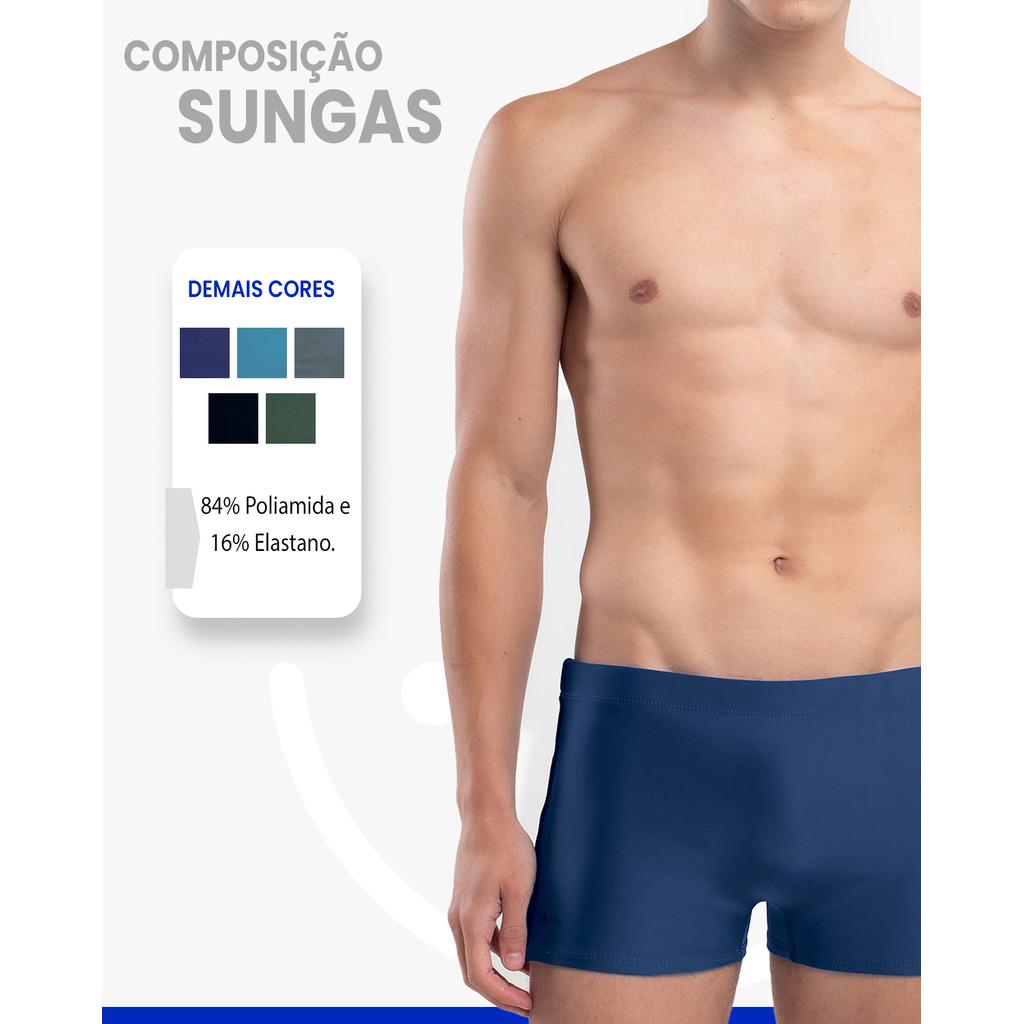 Sunga Boxer Box Lisa Adulto Moda Praia PLUS Mash