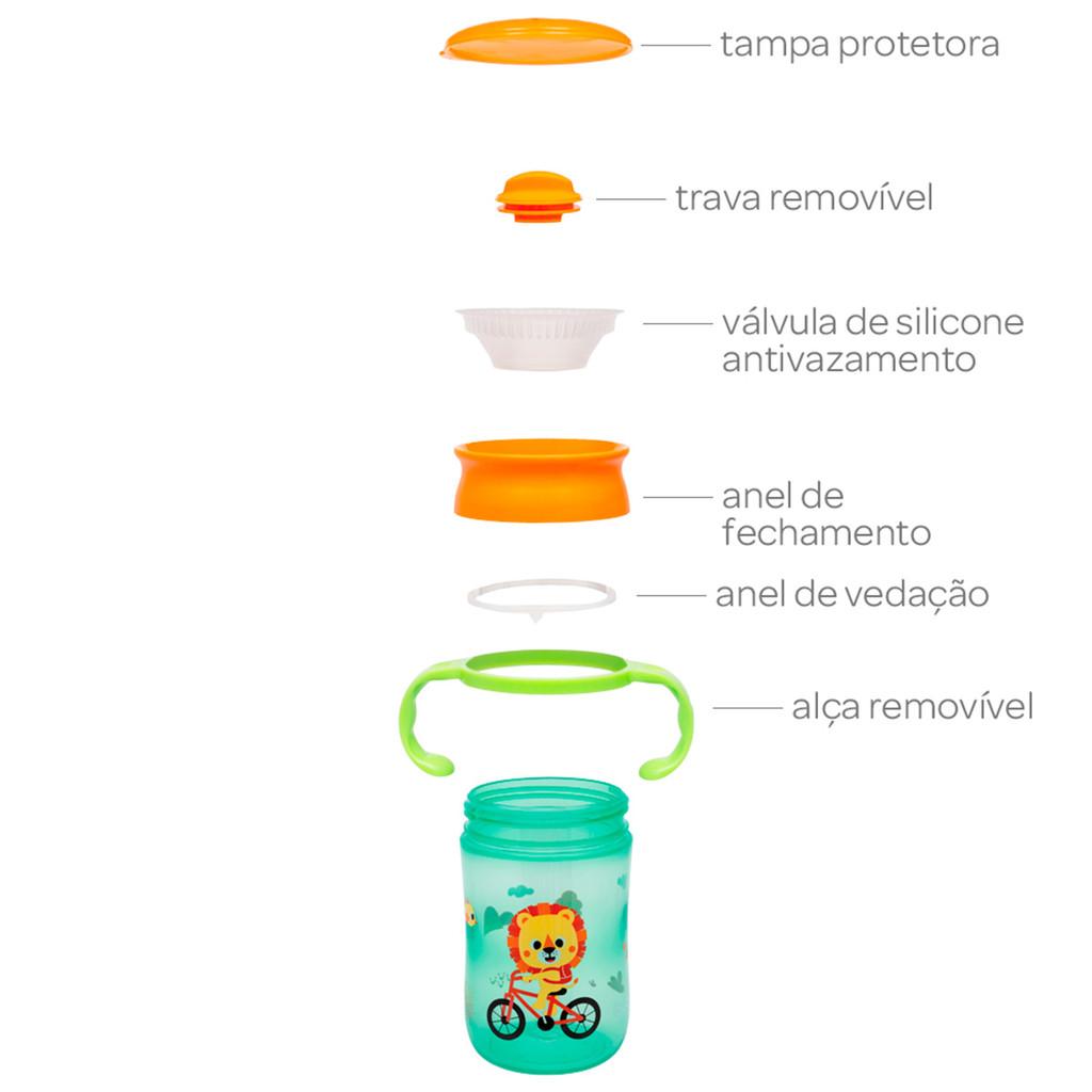 Copo De Treinamento 360 Buba Zoo Leão 300ml