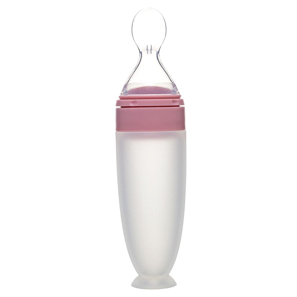 Colher Dosadora Em Silicone Com Ventosa Buba +6M Rosa