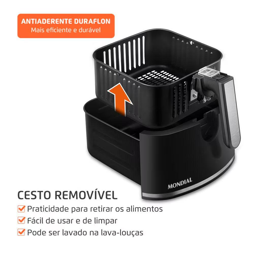 Fritadeira Air Fryer Af-50-dv Family Visor 5L 2000w Digital Touch Mondial