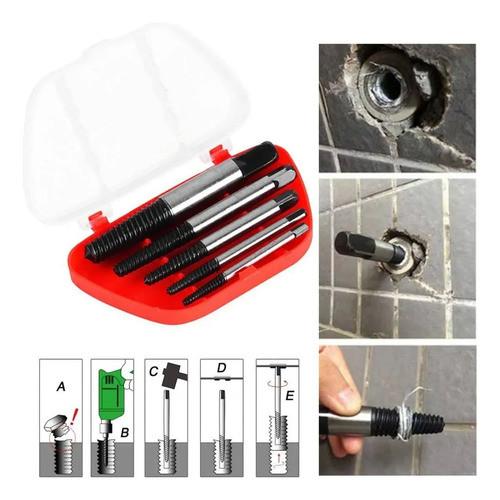 Kit Extrator Saca Parafuso Quebrado Macho Rosca Espanada