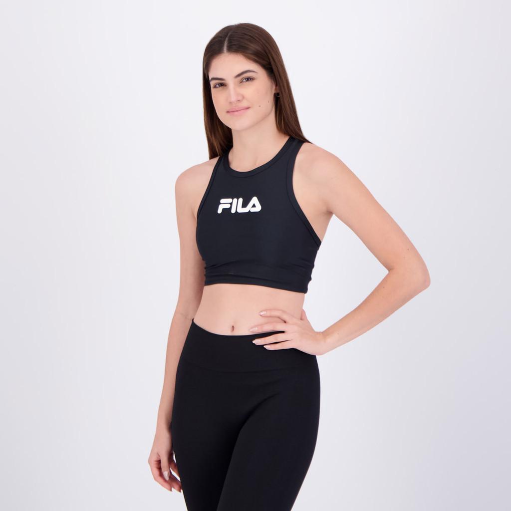 Top Fila Train Long Elastic Ii Feminino Preto