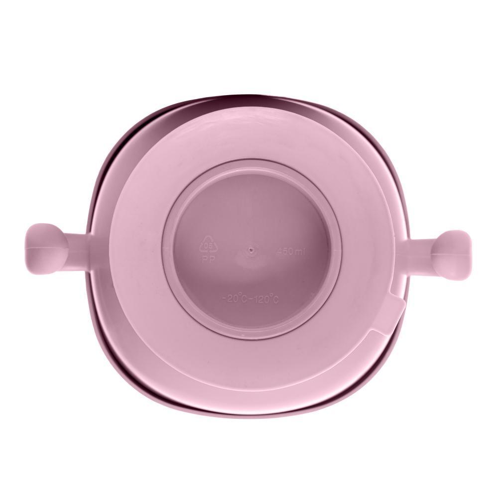 Bowl Com Tampa E Ventosa Lyor Baby Elefante Rosa Plástico
