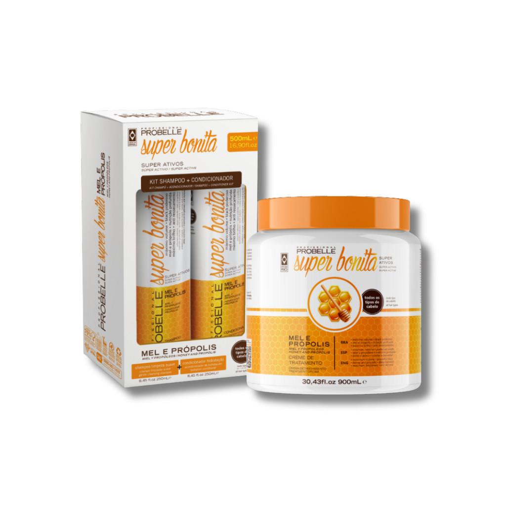 Kit Shampoo + Condicionador + Tratamento 900g. - Probelle