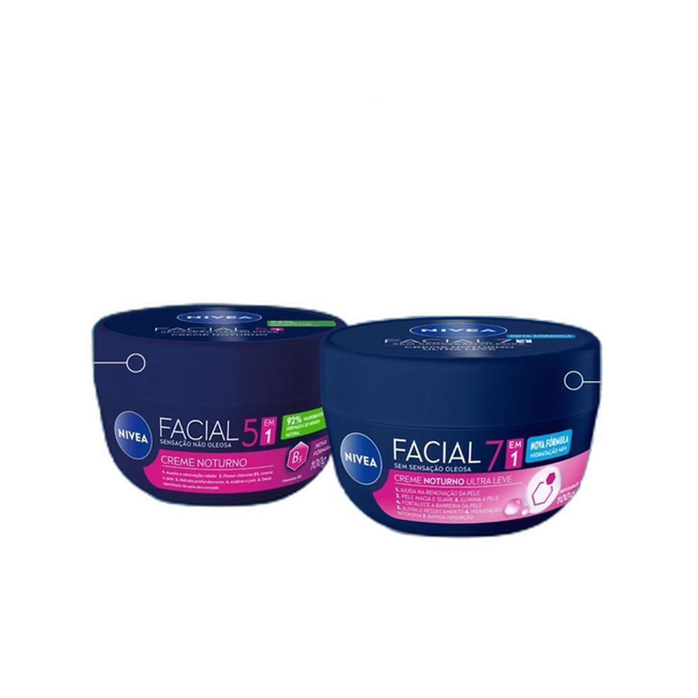 Nivea 7 Em 1 - Creme Facial Noturno Ultraleve 100g