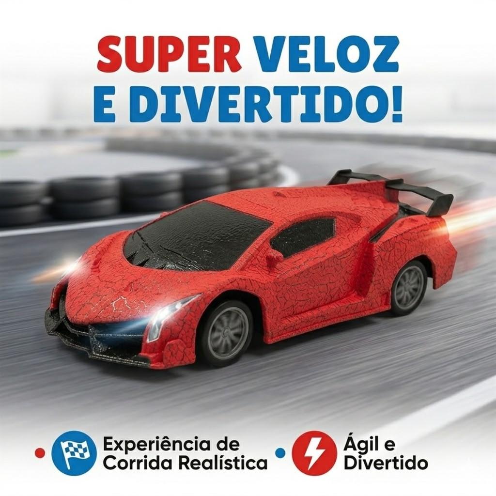 Carrinho De Controle Remoto Spider Speed Com Textura Siper Aranha Brinquedo Corrida Veloz Recarregável Ki