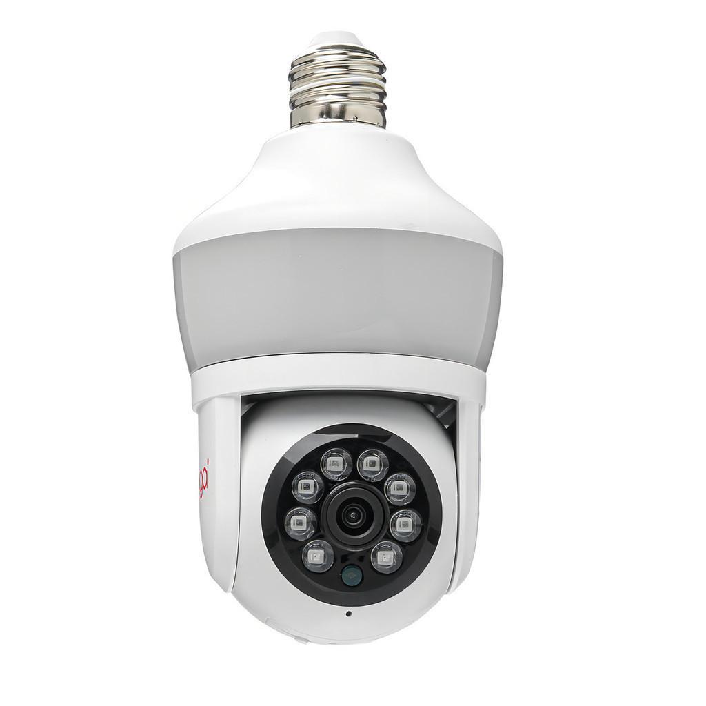 Câmera Lâmpada Ip Wifi Full HD Visão Noturna Microfone Áudio Cor Branco