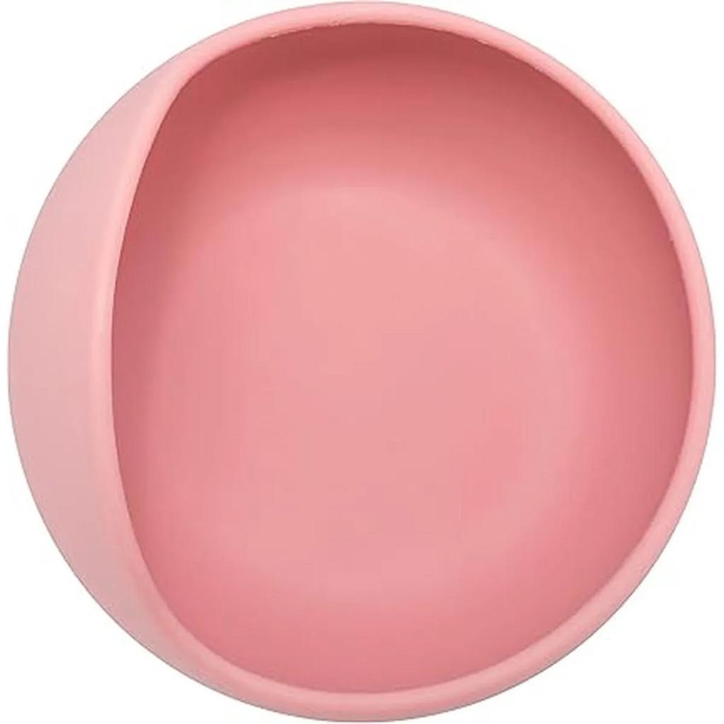 Tigela Em Silicone Com Ventosa Buba Rosa +6M 350ml