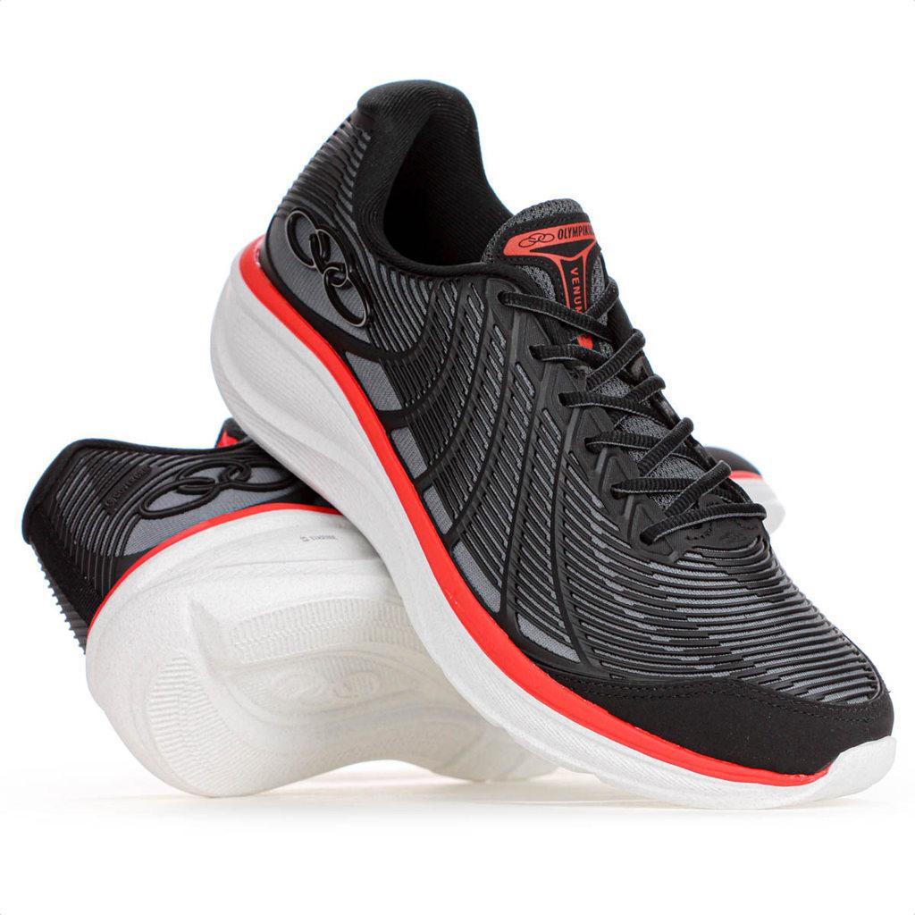 Tênis Olympikus Venum 2 Preto Chumbo E Vermelho - Masculino
