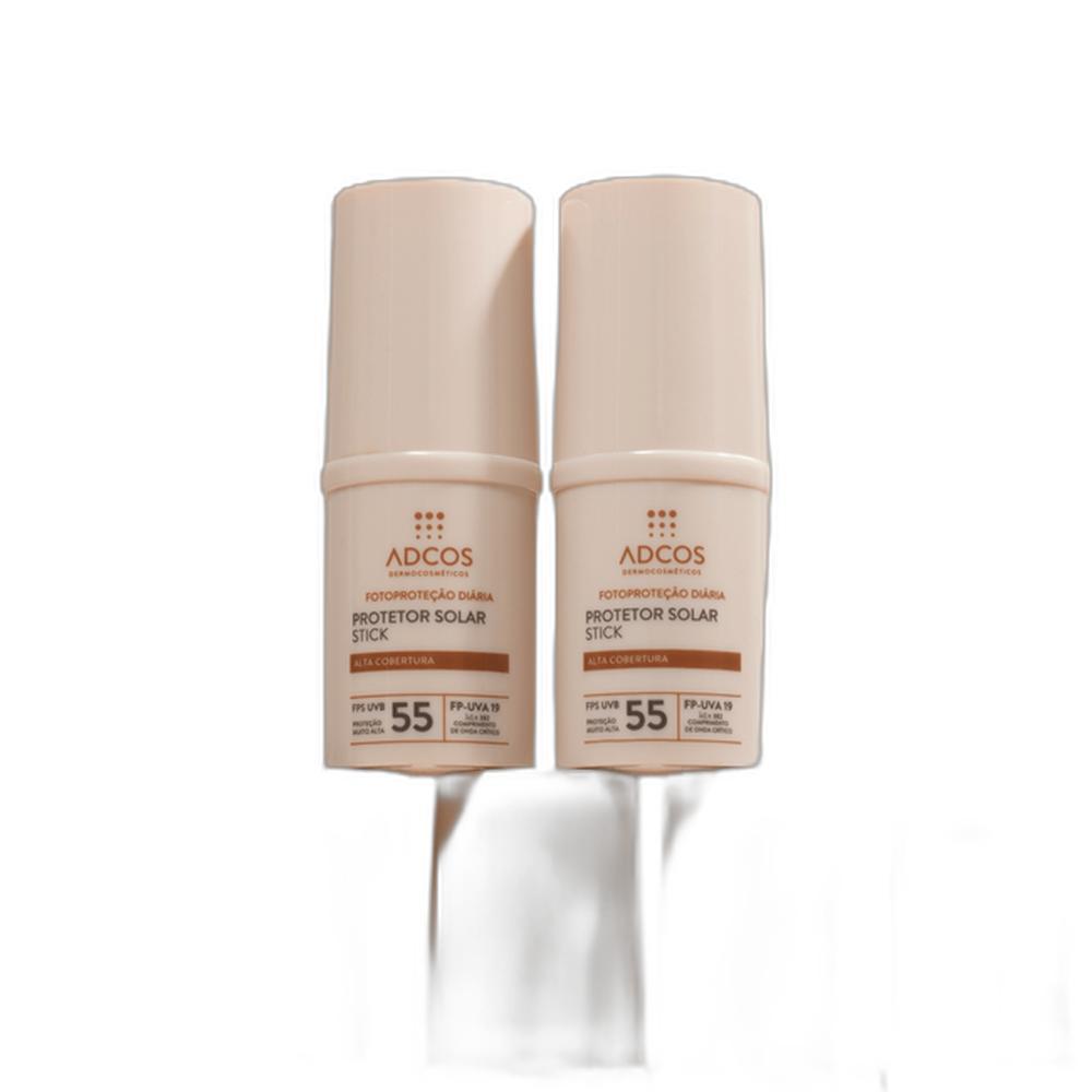 Adcos Fotoproteção Diária Tonalizante Stick Fps55 Beige - Protetor Solar Facial Com Cor 17g