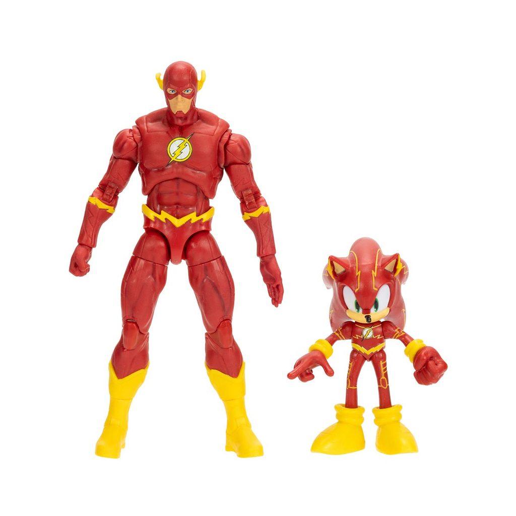 2 Bonecos Articulados Do Sonic E Flash - Sonic Warner