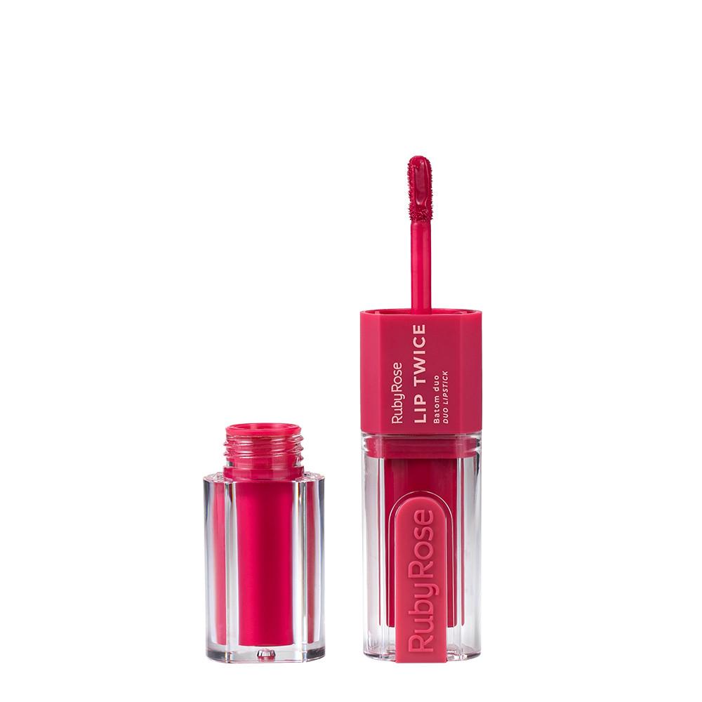 Batom Duo Lip Twice Linha Rosa - Ruby Rose