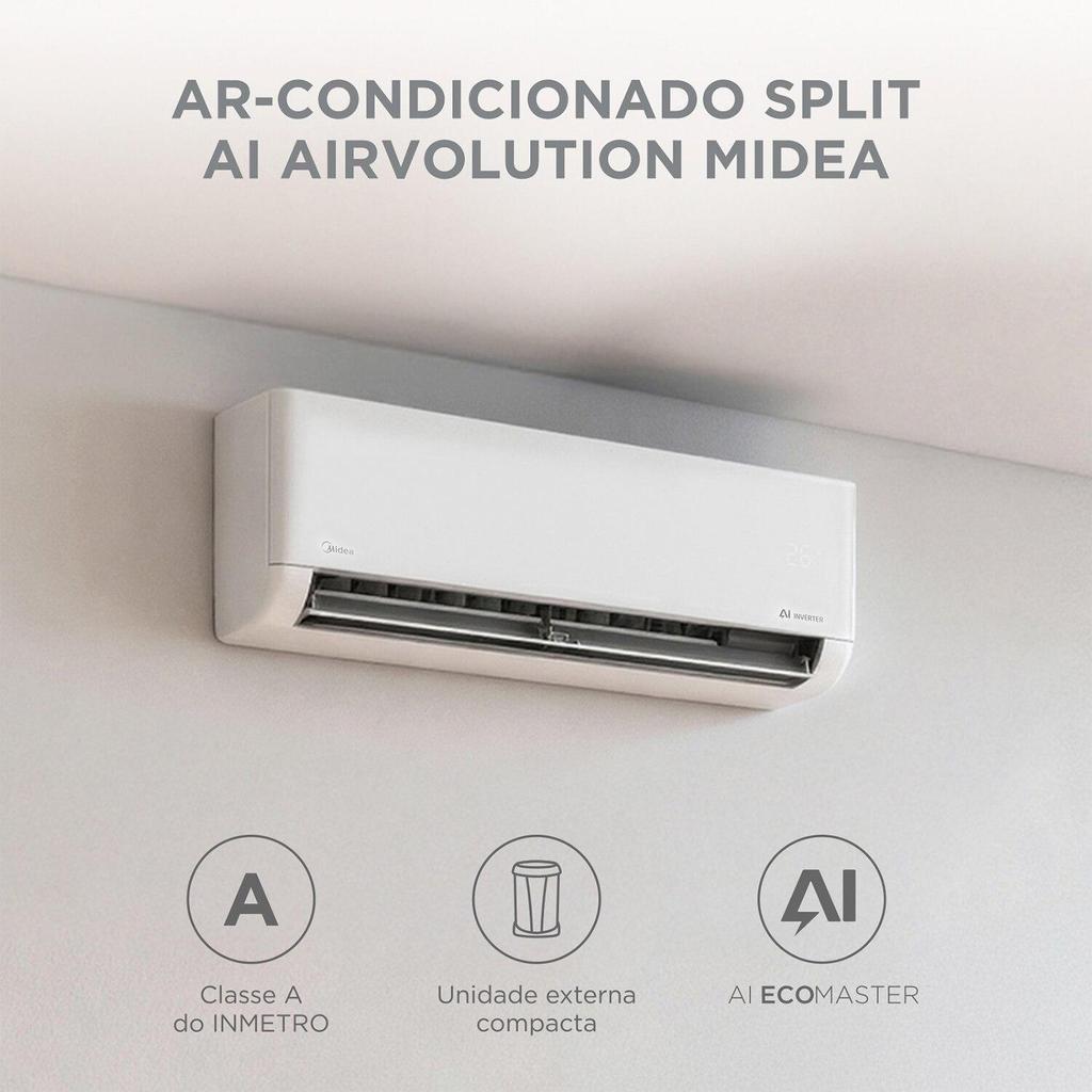 Ar-condicionado Split Inverter 9000 Btus 220V Springer Midea Ai Airvolution High Wall Só Frio 42efvca09m5/38tavca09m5