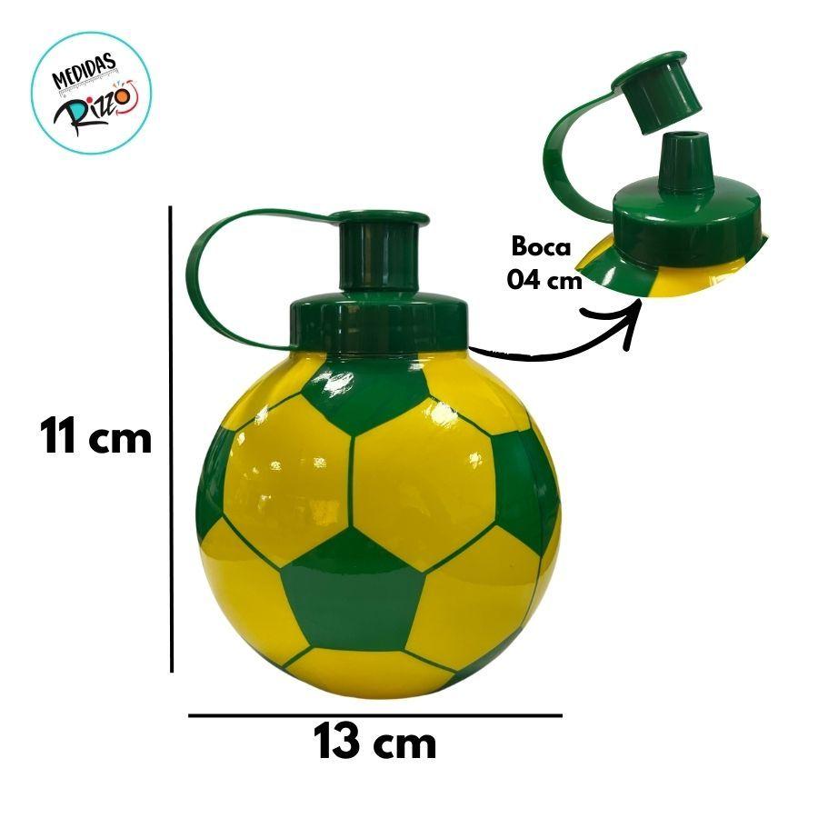 Garrafa Squeeze Bola - Verde E Amarelo - 450ml - 1 Unidade - Rizzo