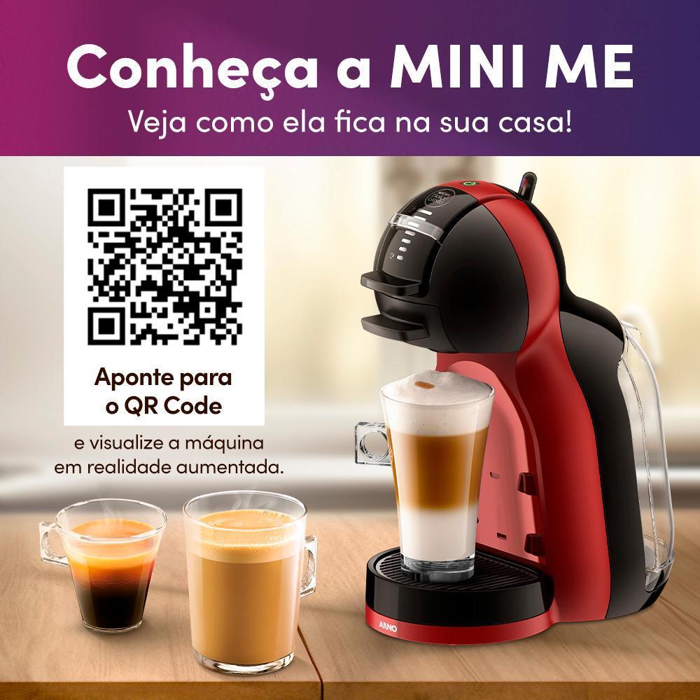 Kit Cafeteira Dolce Gusto Mini Me Vermelha E Preta + 30 Cápsulas De Café