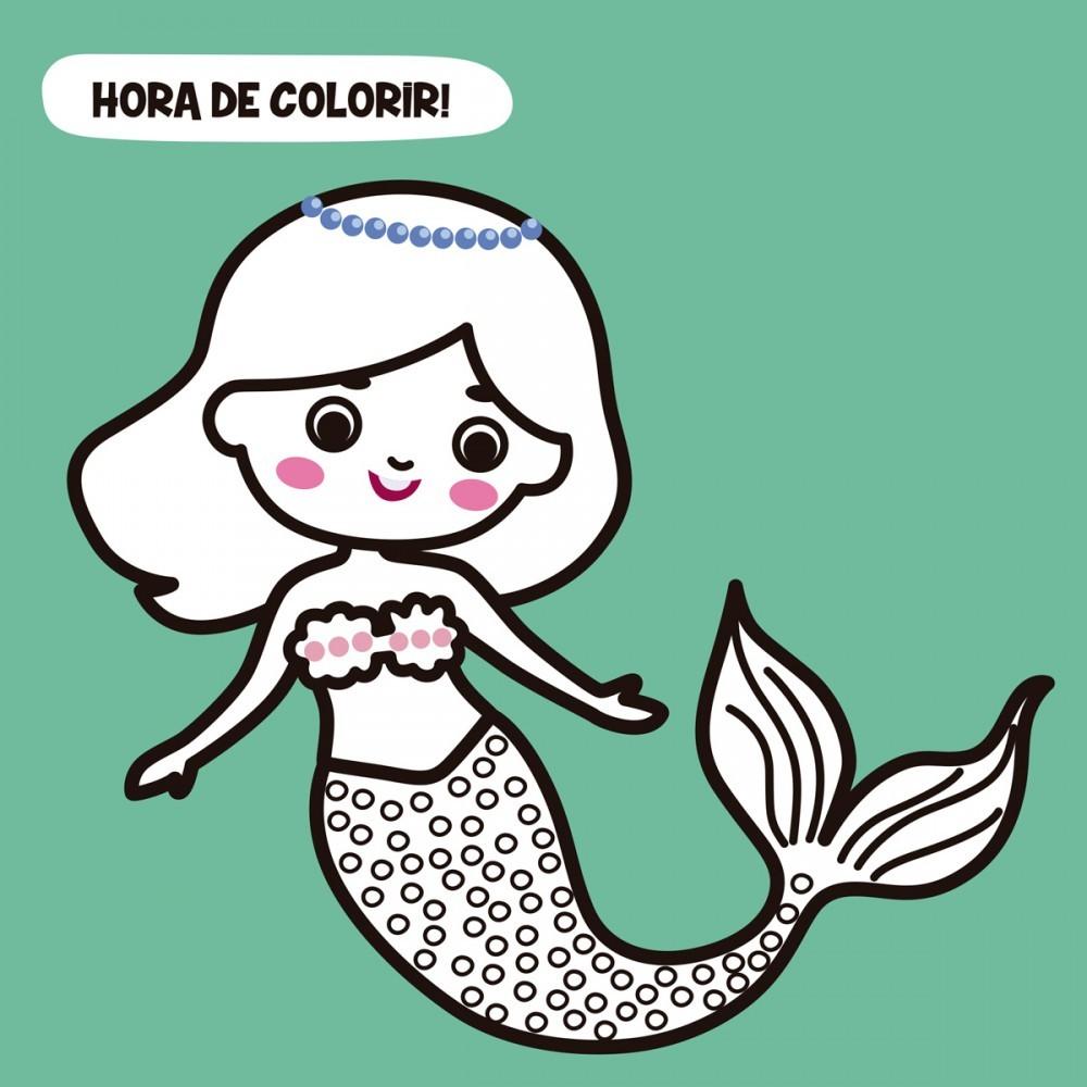 Livro Sereias - 2 Livros De Colorir Sanfonados