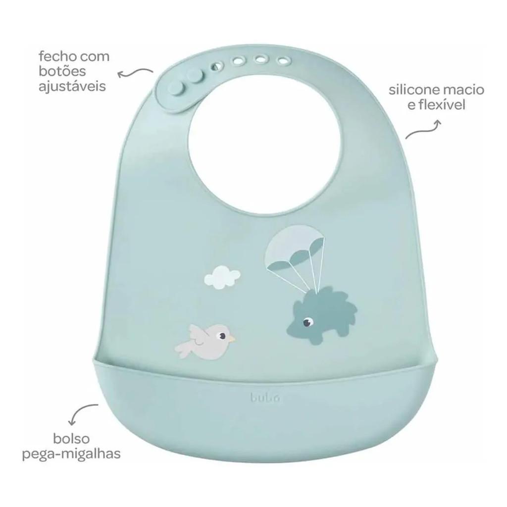 Babador Silicone Buba Com Pega Migalhas Cloudy Porco Espinho