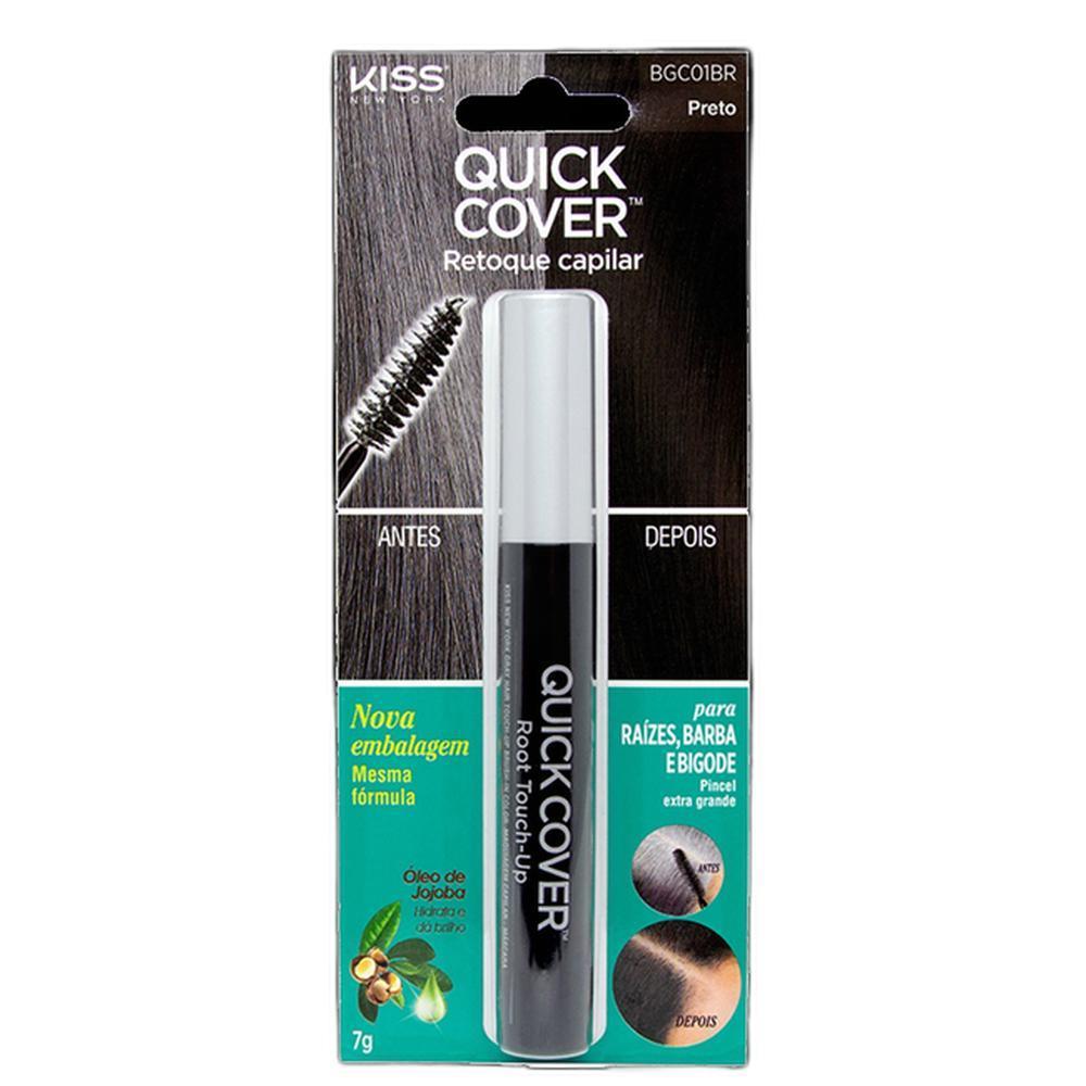 Kiss New York Touch Up Preto - Máscara Corretivo De Raiz 7g