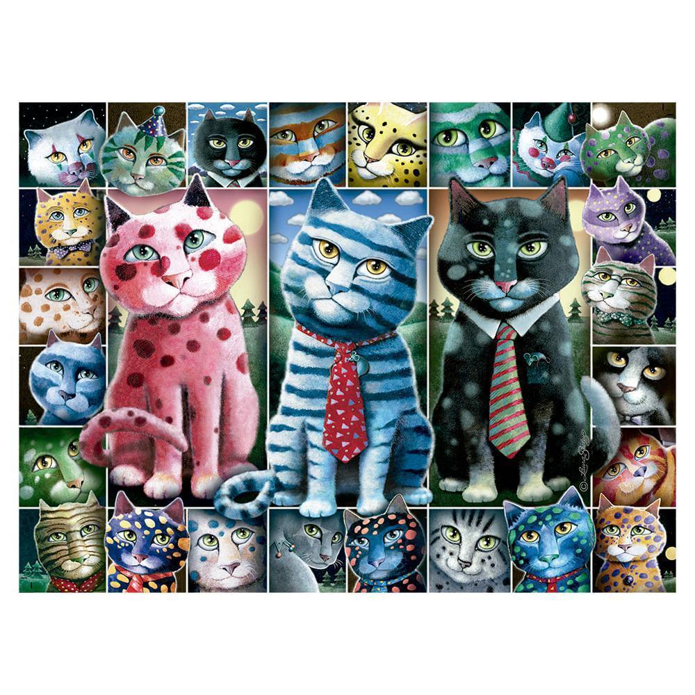Mini Quebra-cabeça 500 Peças Gatinhos Companheiros
