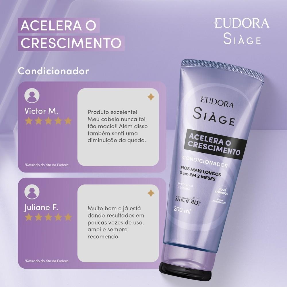 Eudora Condicionador Siàge Acelera O Crescimento 200ml