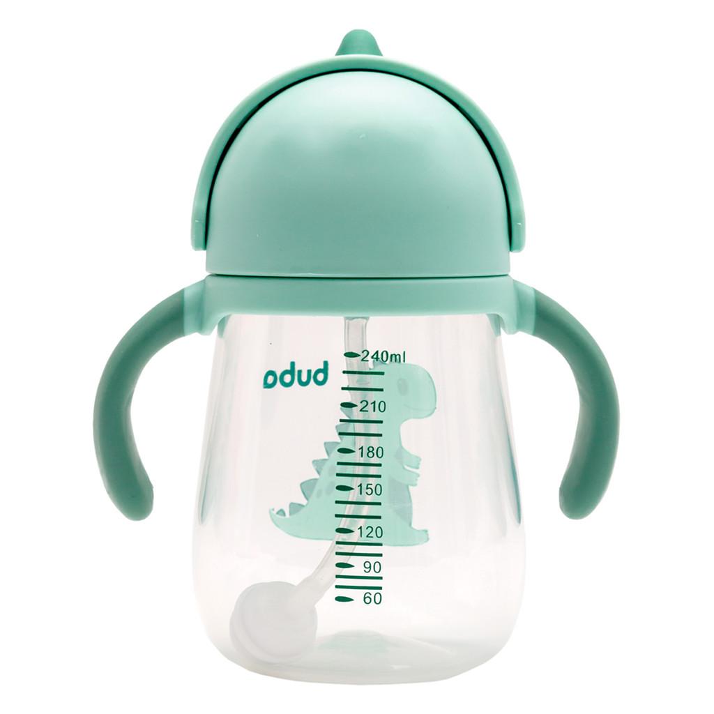 Copo Treinamento Com Alça E Canudo Buba Dino Verde 240ml