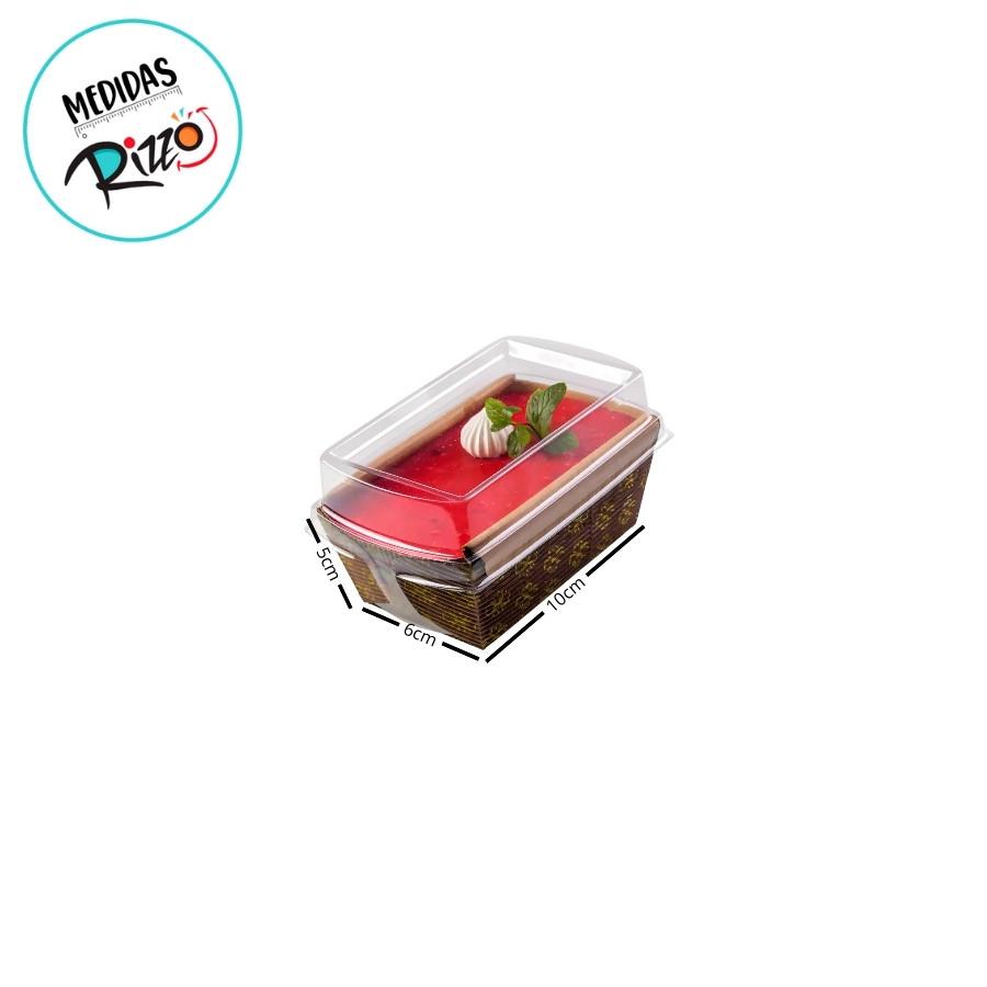 Forma Bolo Inglês Forneável Com Abas E Tampa Decorado 100g - 5 Unidades - Ecopack - Rizzo