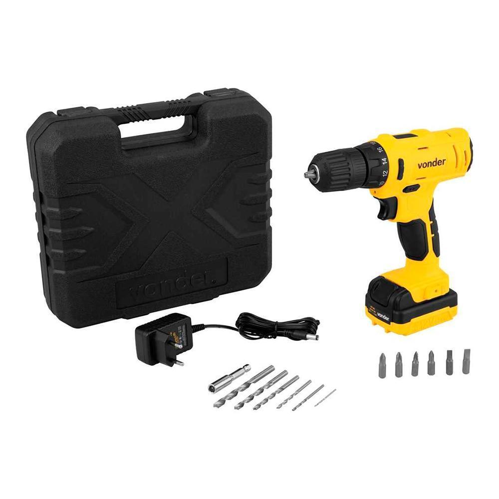 Parafusadeira/furadeira Á Bateria 12V Pfv120 Vonder - Amarelo/preto