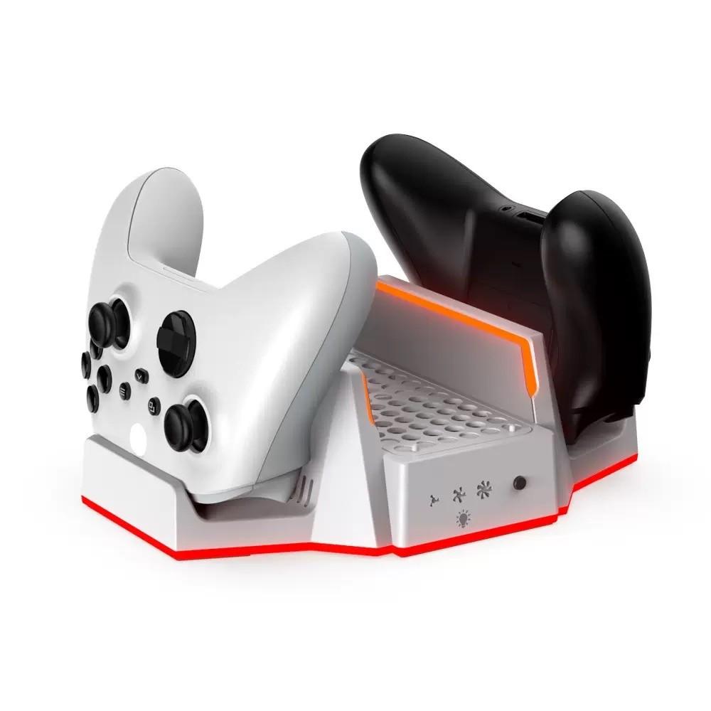 Suporte Cooler Para Xbox Series S RGB 3 Velocidades E Doca Dupla USB Tipo C Tyx-0663d