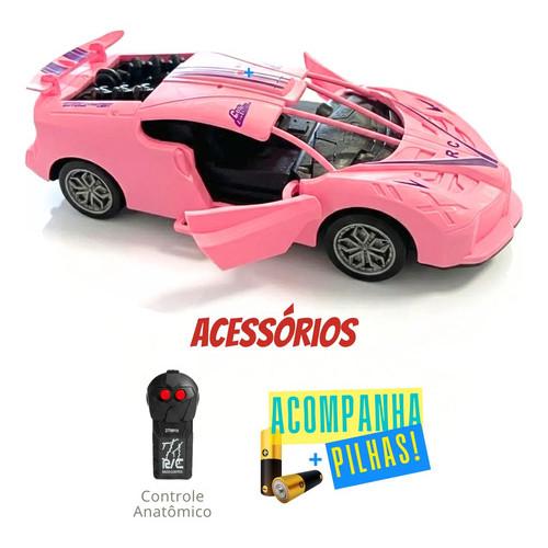 Carrinho Controle Remoto Feminino Rápido Menina Abre A Porta
