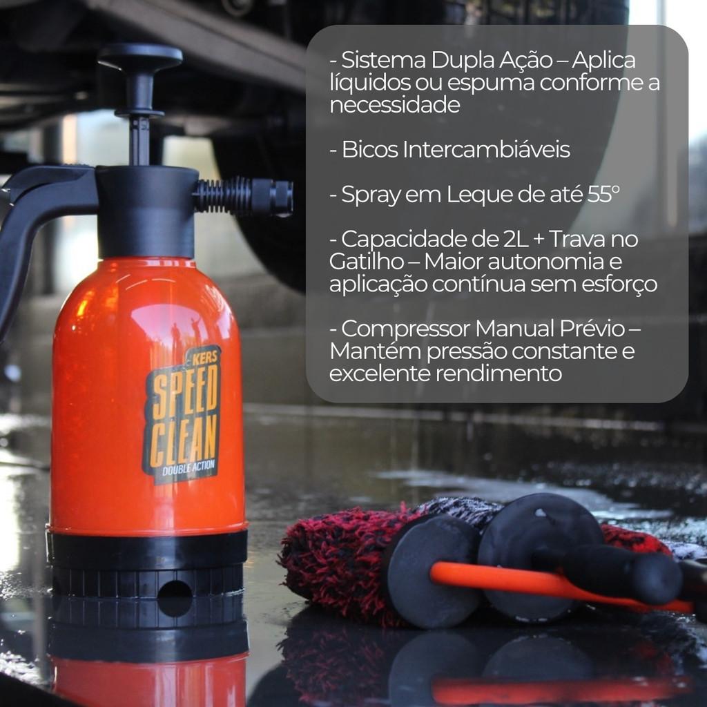 Kit Lavagem Carro E Moto Pulverizador Speed Clean Kers + Shampoo Vonixx V-floc