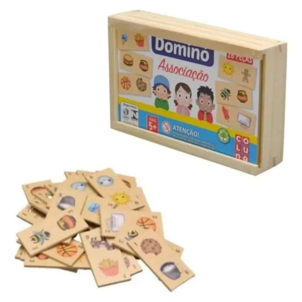 Jogo De Dominó Infantil Educativo Associação De Ideias 28 Peças Pais E Filhos Números Raciocínio