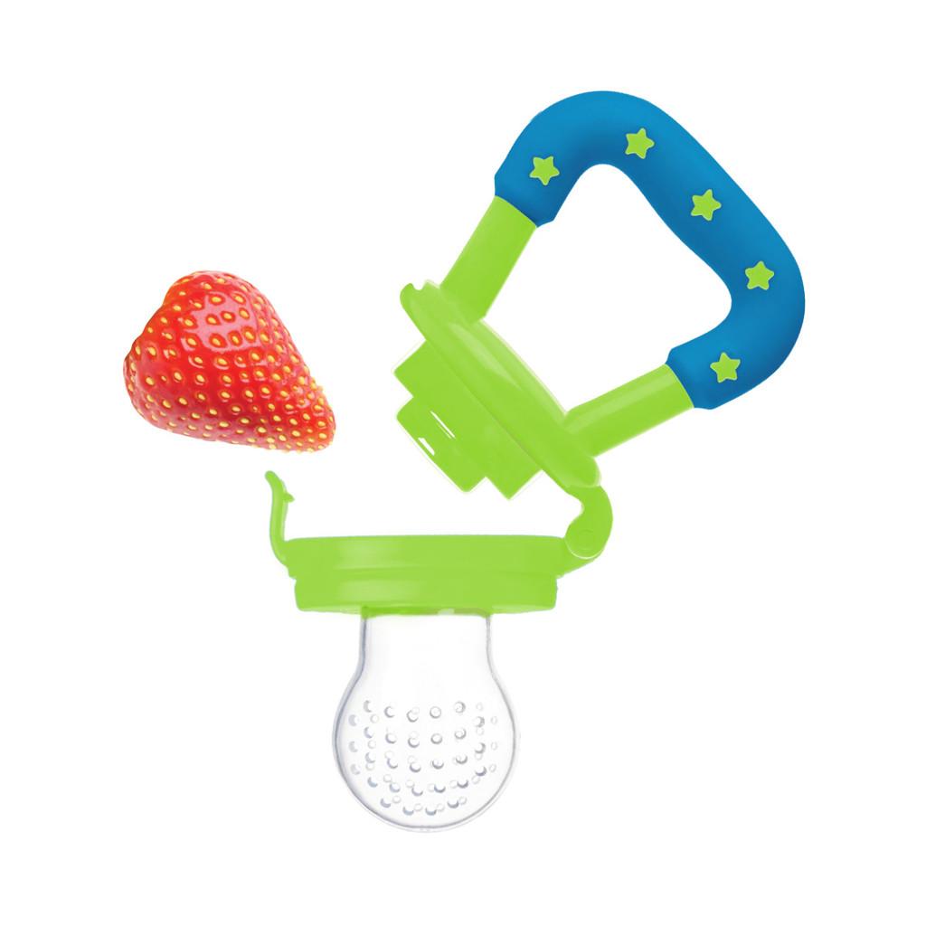 Porta Frutinha Alimentadora Silicone Azul Buba Menino
