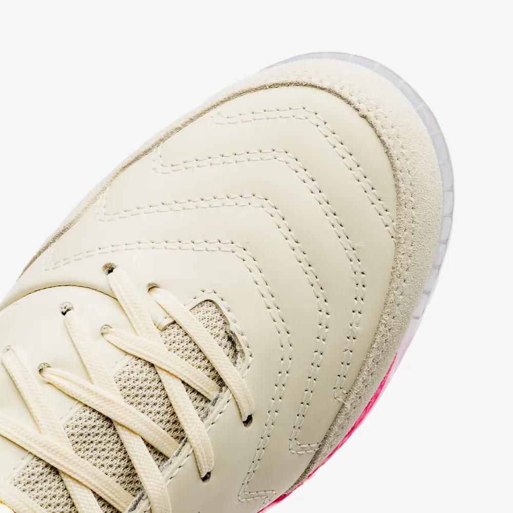 Chuteira Umbro Futsal PRO 5 Bump Off White/rosa Oficial + Nf