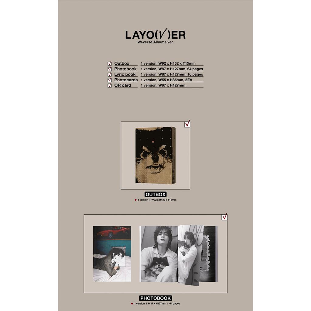 (weverse Album Ver.) V (bts) Solo Album Layover
