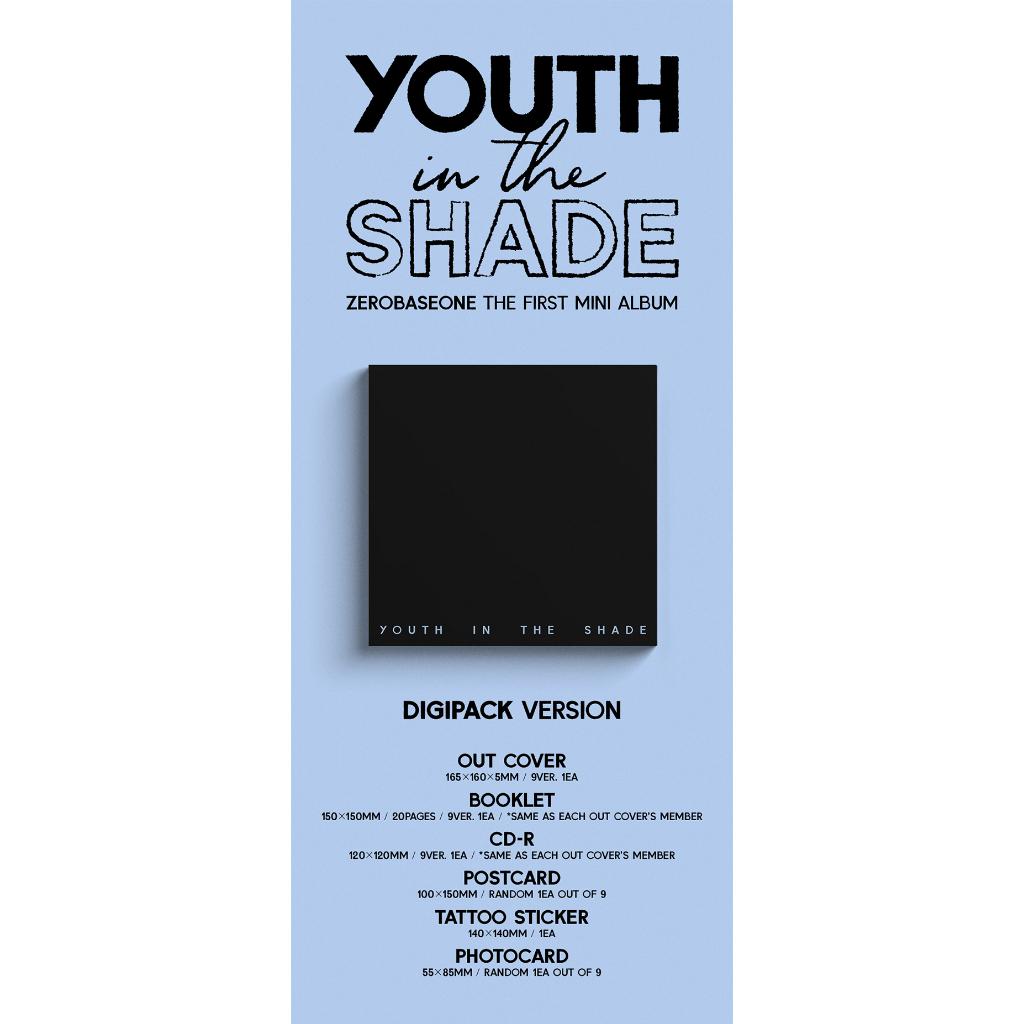 (digipack Ver.) Zerobaseone- The 1st Mini Album Youth In The Shade