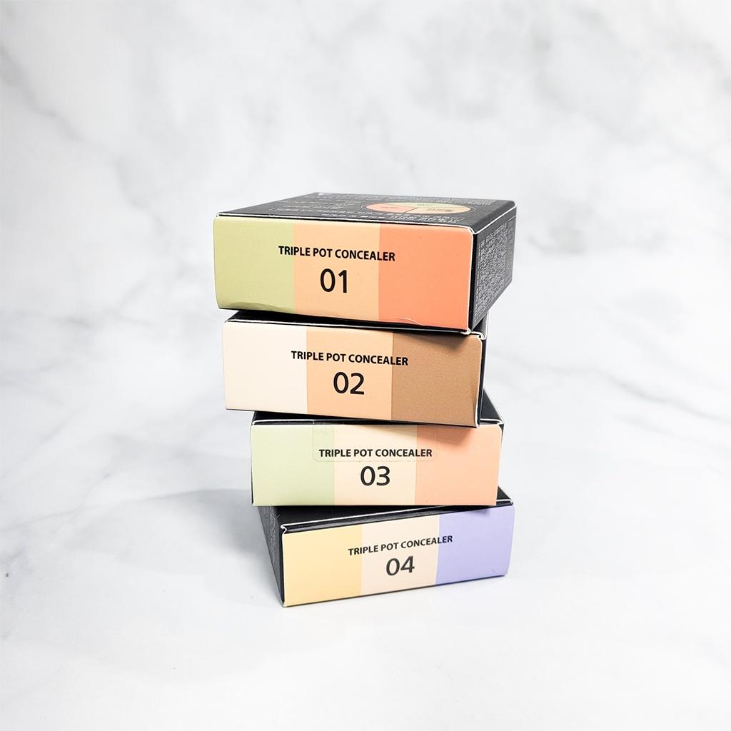 Corretivo Triple Pot The Saem Cover Perfection 11 Cores