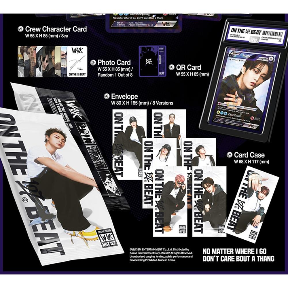 Nct 127 - The 6th Album [walk] Walk Crew Character Card Ver (smart Album)