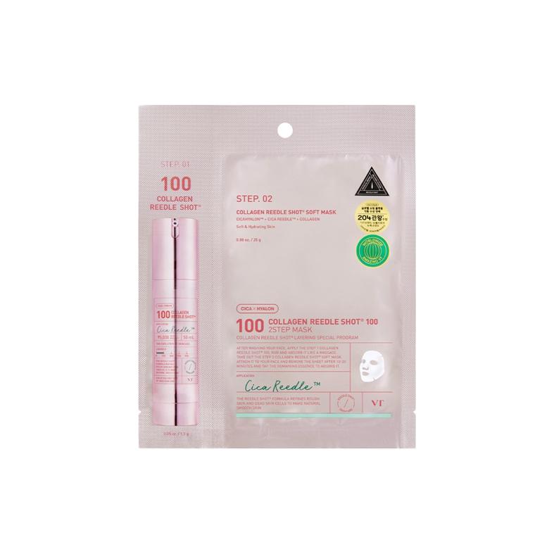 Máscara Vt Cosmetics Colágeno Reedle Shot 2 Etapas 1.5g + 25g 3 Tipos