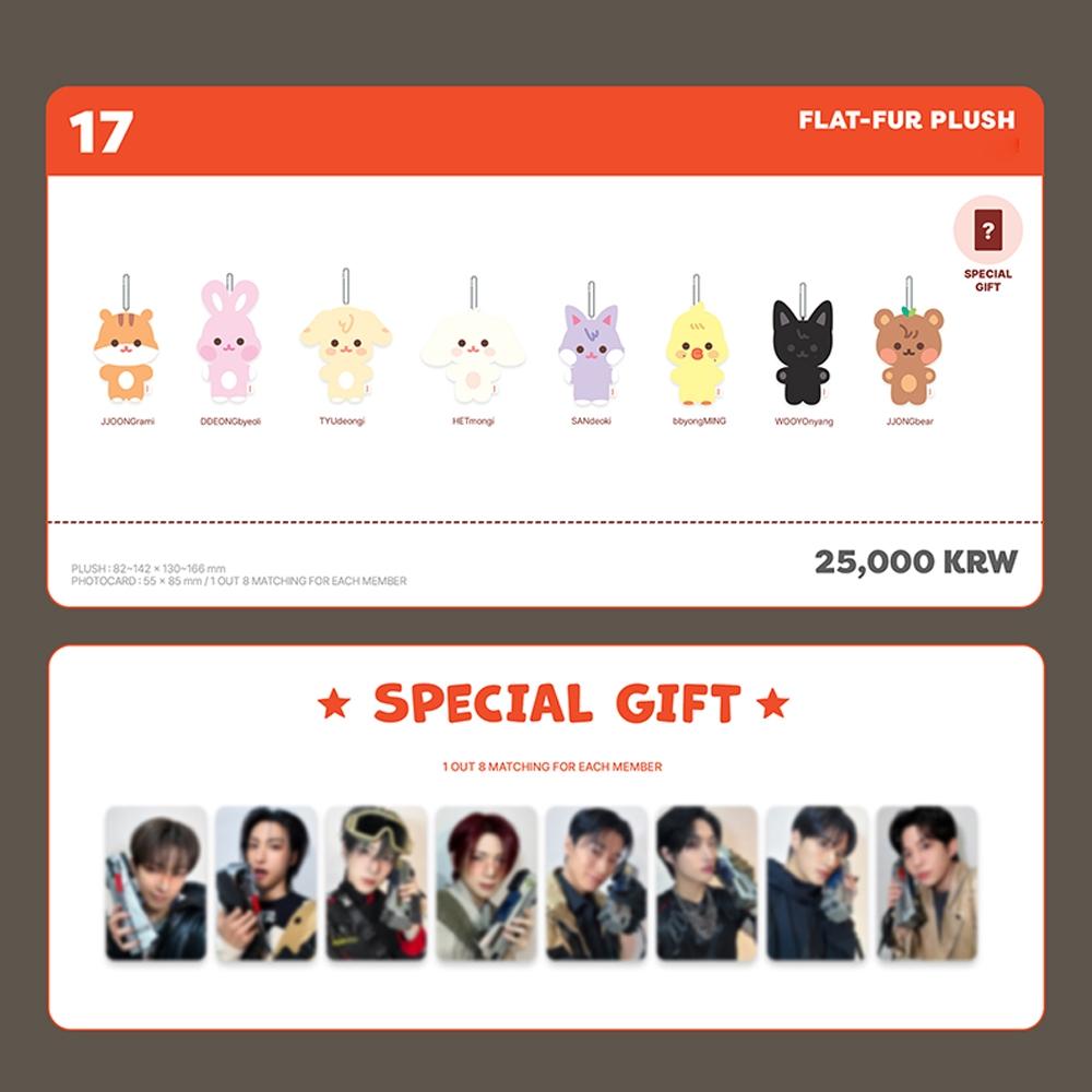 Ateez X Aniteez [ Aniteez In Treasure ] Md 17_flat Fur Plush