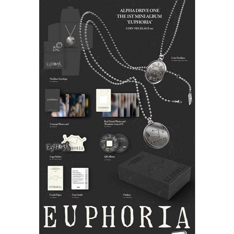 Alpha Drive One The 1ST Mini Album Euphoria - Coin Necklace Ver